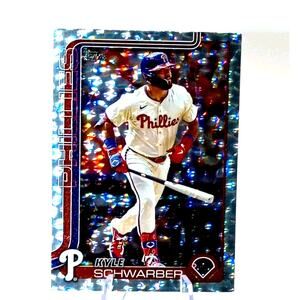 2025 Topps Series 1 - Kyle Schwarber #141 Silver Cracked Foilboard